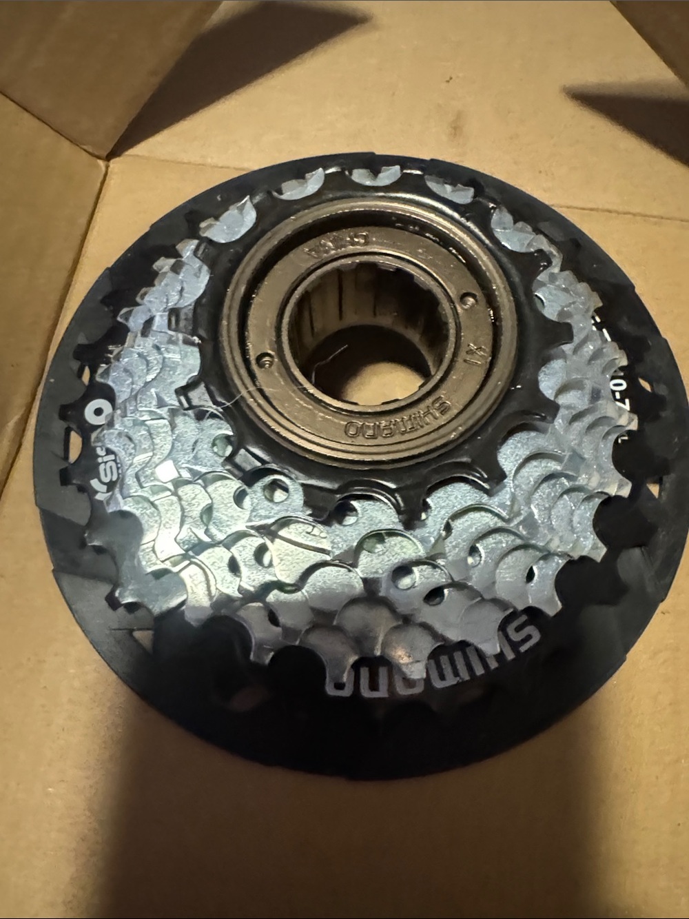 Shimano Silver and Black Multi-Sprocket Freewheel